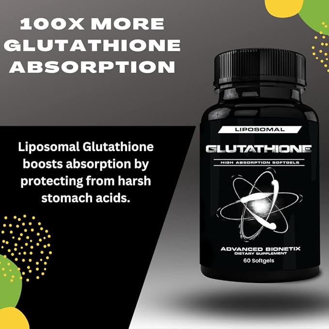Liposomal Glutathione Supplement Antioxidant Supplement w/Gluta-IV™, 60Total Liposomal