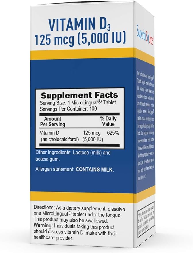 Superior Source Vitamin D3 5000 IU, 100 Count,
