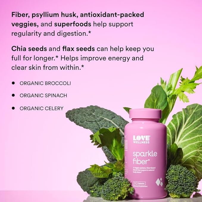 Love Wellness Sparkle Fiber Supplement 90 Capsules