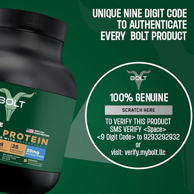 Bolt Biozyme Plant Protein 2Lb/32oz, 26 26 Servings