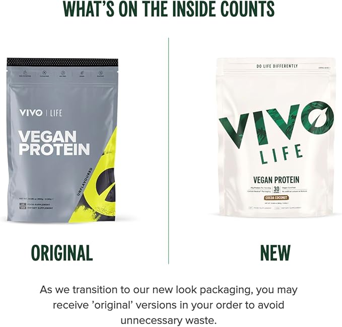 VIVO Vegan Protein Powder 0.7 oz 30 Servings (31.7 oz)