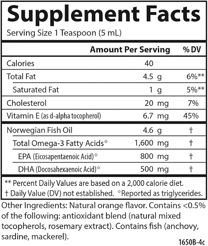 Carlson - The Very Finest Fish 1600 mg Omega-3s, Liquid 6.7 Fl