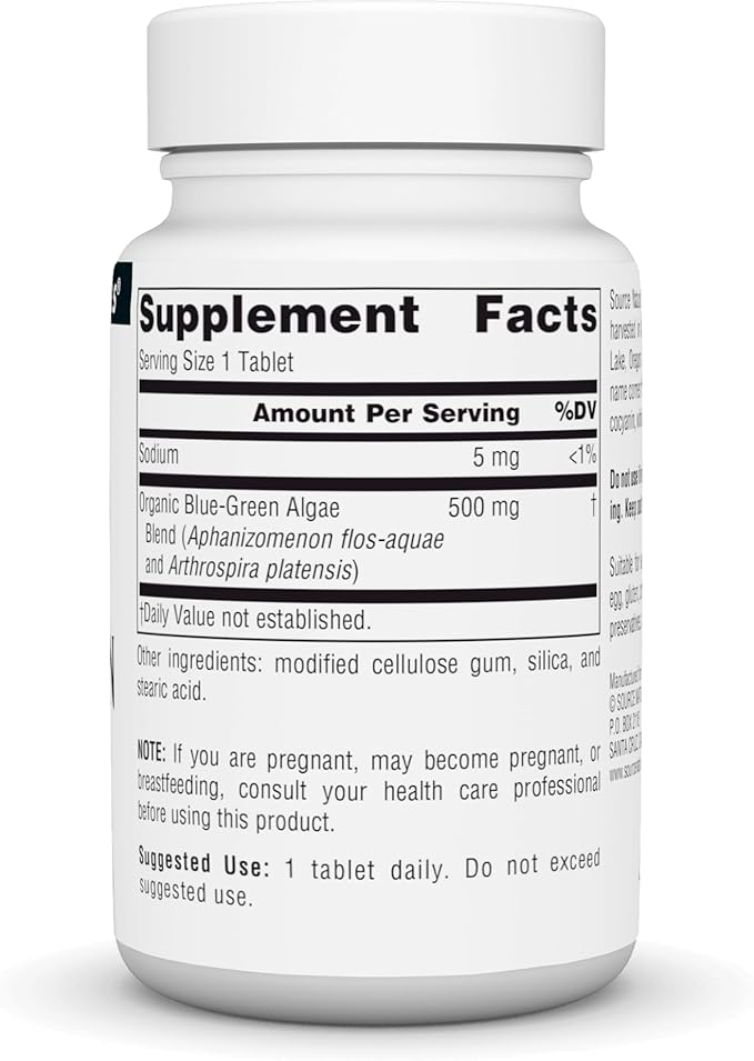 Source Naturals Blue-Green Algae from Klamath Lake* - 500 mg - 50 Tablets