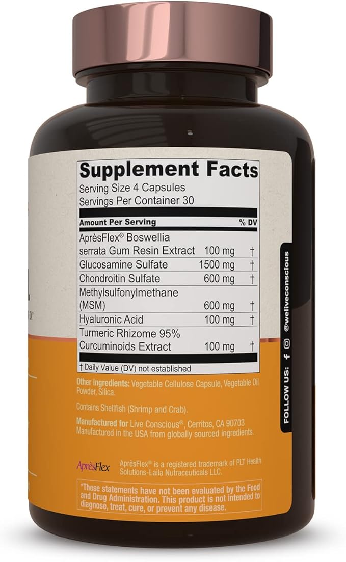 Live Conscious Glucosamine Chondroitin with MSM,