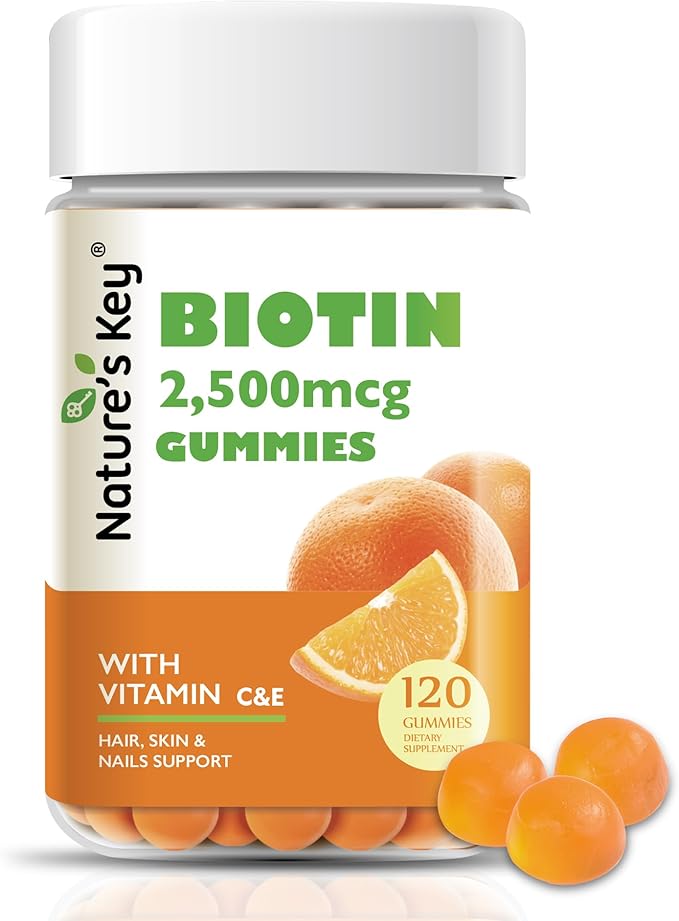 Nature's Key Biotin Gummies with Vitamin 120 Count