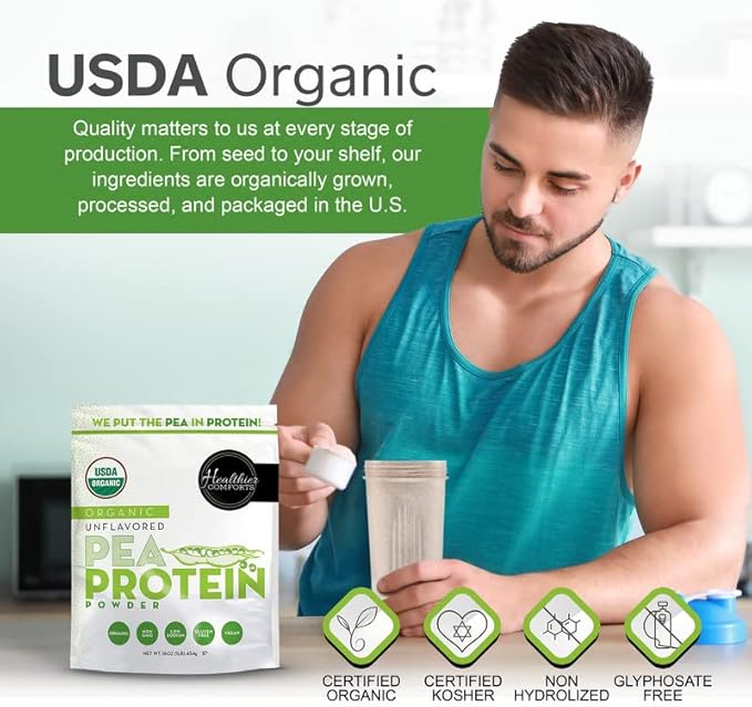 Pea Vegan Protein Powder w/Low Sodium 100% Plant 16oz
