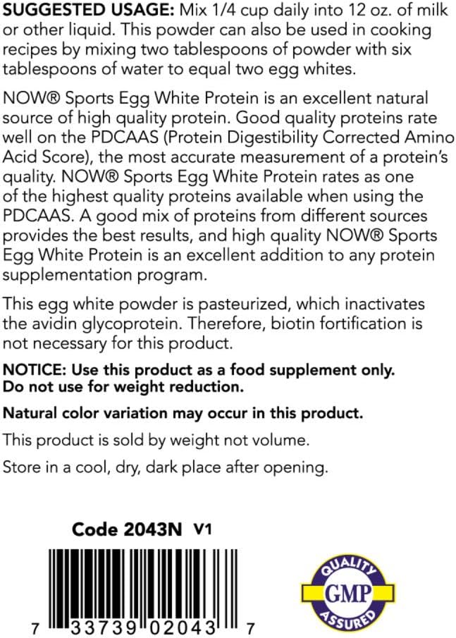 NOW Sports Nutrition, Egg White Protein, 16 g 5-Pound