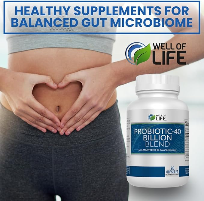 Probiotic-40 Billion: Helps Gut Health & 4 Strain 40 Billion 60 Capsules.