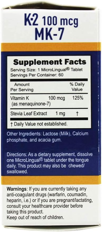 Superior Source Vitamin K2 MK-7 (Menaquinone-7), 100 mcg, 60 Count,