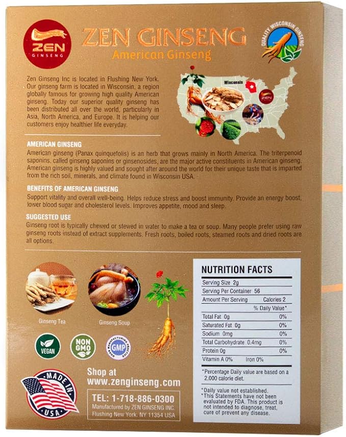 2 Boxes of American Wisconsin Ginseng Slices 8 Oz.