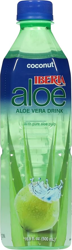Iberia Aloe Vera Juice Drink, Coconut, 16.9 Fl Oz (Pack of 8)