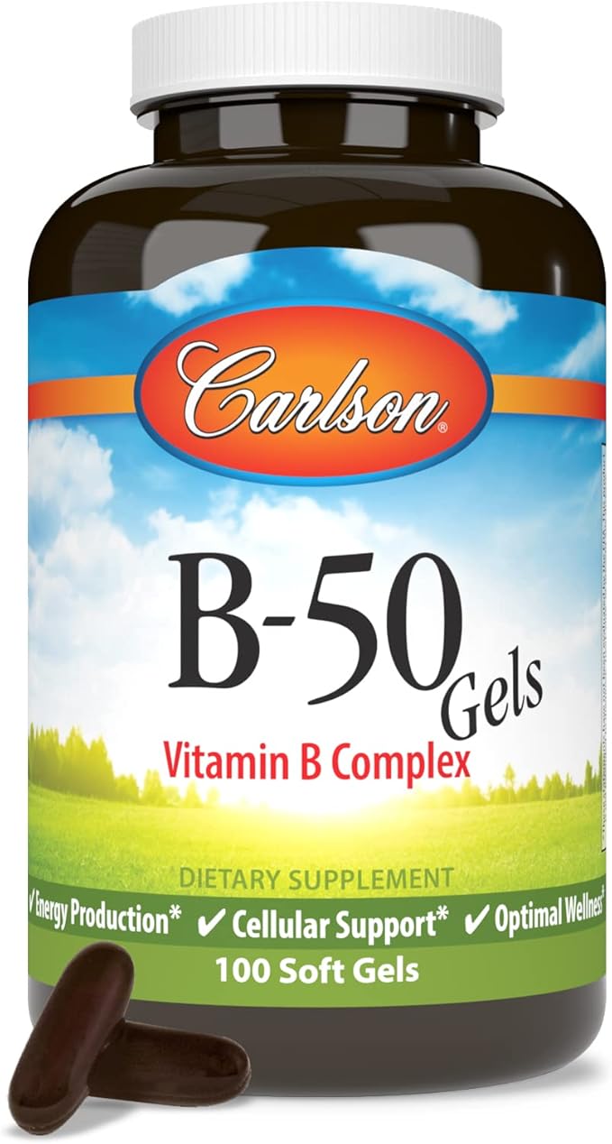 Carlson - B-50 Gels, Vitamin B 100 Softgels