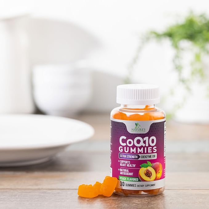 CoQ10 100mg Gummies Q10 Supplement, CoQ10 Gummies Q10 Gummy 30 Count Q10 Vitamins