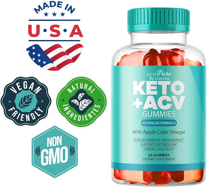 (2 Pack) Keto Pure ACV Gummies, Keto Pure Gummies, 120 Gummies for 2 Months