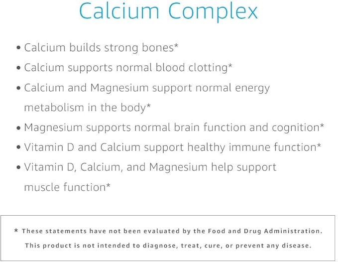 Amazon Elements Calcium Complex with Vitamin 250 mg (3 per 195 Capsules