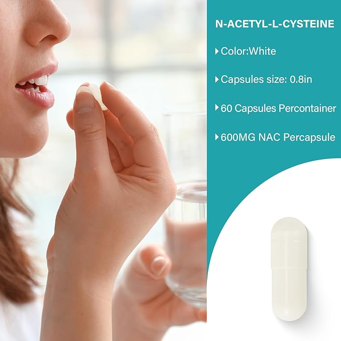 Supplements, N-Acetyl Cysteine (NAC) 600mg, 60