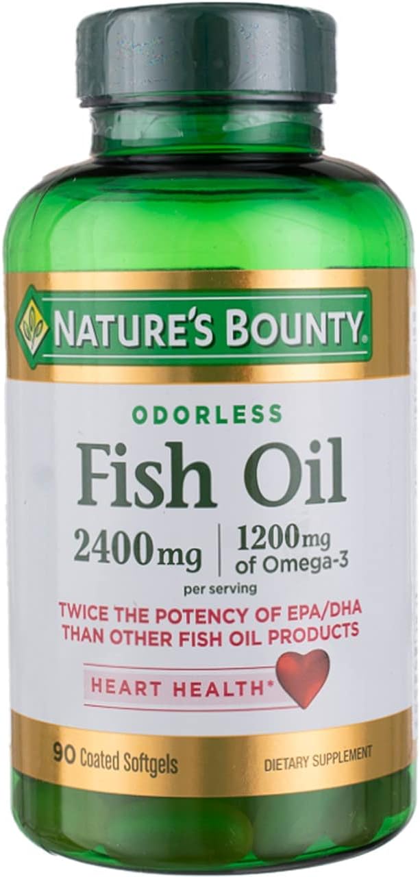 Nature's Bounty Fish Oil 2400 mg 90 Softgels 3)