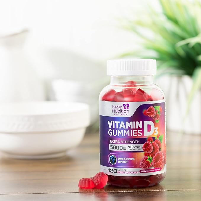 Vitamin D3 Gummies Extra Strength 5000 (125 mcg) 120 Gummies