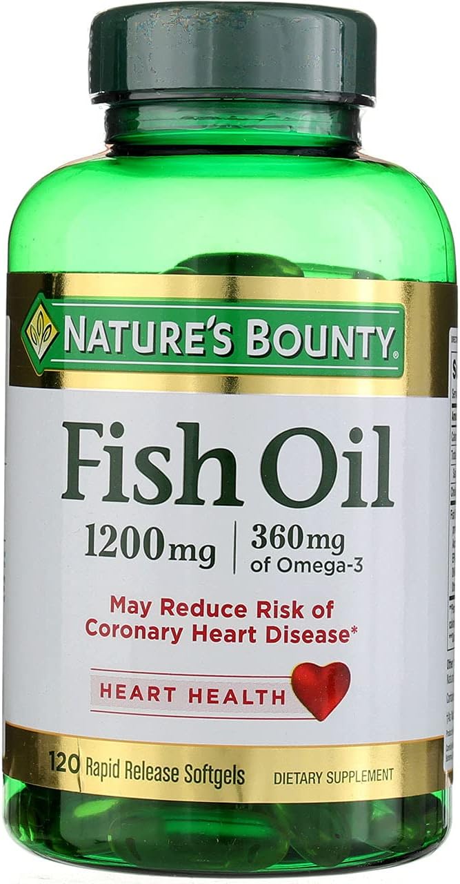 Fish Oil by Nature's Bounty, Dietary 3, Supports 1200 Mg, 120 Rapid 2)