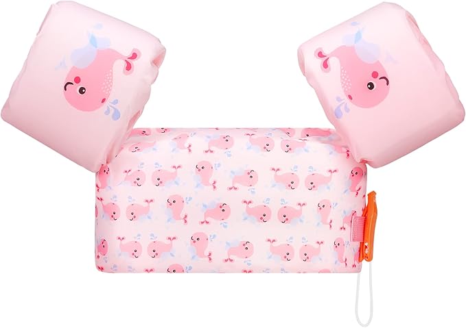 Moko Toddler Swim Vest for Kids, 20-50 lbs/22-66 lbs Clearance Swim Arm Band Cartoon Swimming Wings Pool Float Vests Sleeves Shoulder Straps Arm Floaties for Children Learn to Swim
