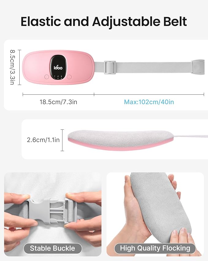 iDOO 2 Pack Portable Heating Pad, 3 Heat 3 Massage