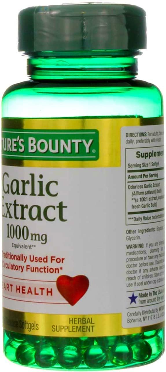 Nature's Bounty Garlic Extract 1000 mg, 100 Rapid 2)