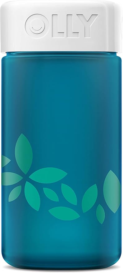 OLLY Joy Jar Gift, Easy Refillable Glass Bottle Vitamin Container, Holds Up to 120 Vitamin Gummies, Limited Edition 2022
