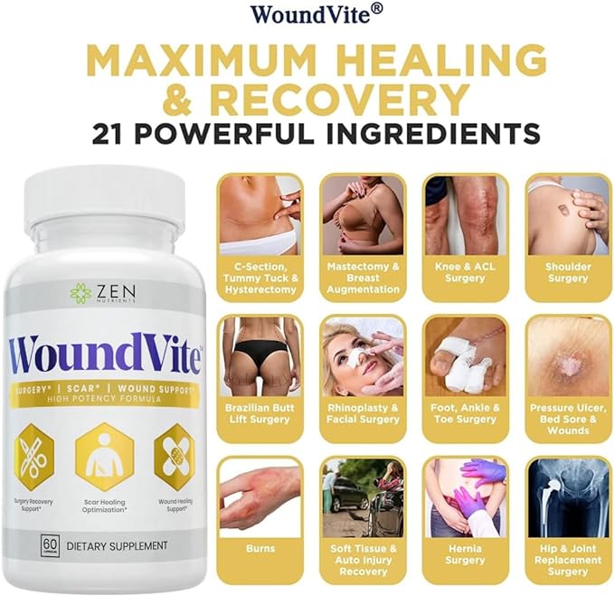 Zen Nutrients WoundVite Pre & Post 60 Vegan