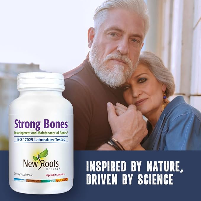 NEW ROOTS HERBAL Strong Bones D3, VIT K2 (MK-7) (MK-7) - (360 Veg