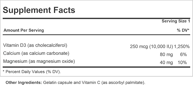 ANDREW LESSMAN Vitamin D3 10,000 IU 360 Capsules