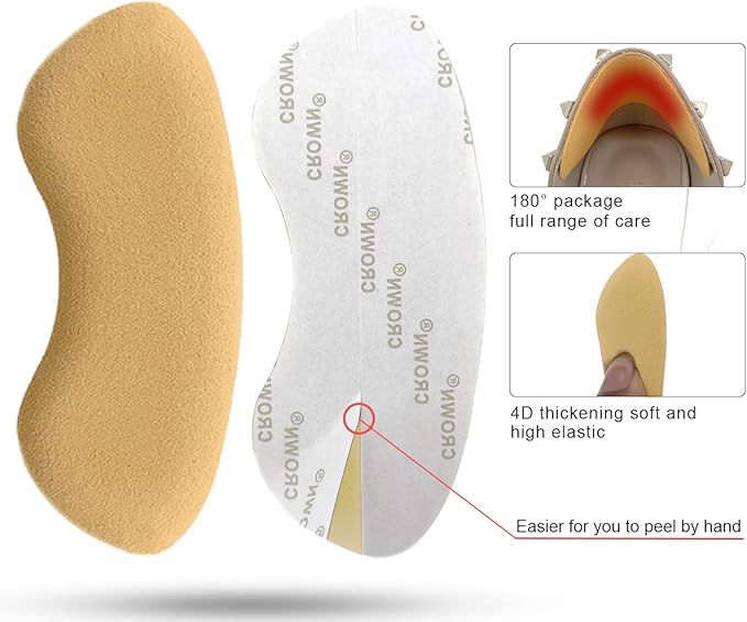 Dr. Foot’s Heel Grips for Men 2 Pairs(Khaki)