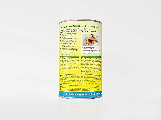 Almased Vanilla Meal Replacement Shake 17.6 oz (1.1 Pound (2 Pack))