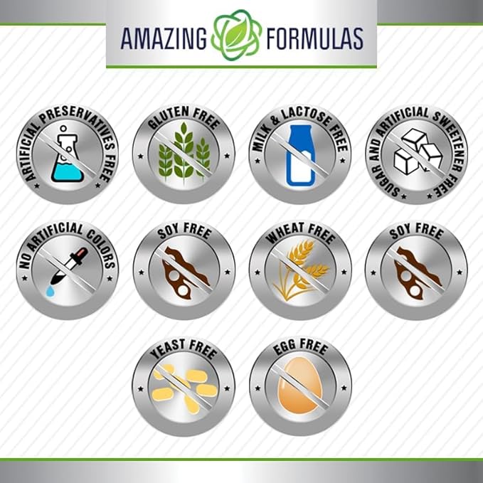 Amazing Formulas Vitamin D3 5000 IU with Vitamin K2 100 Mcg| 250 Veggie Capsules | D3 + K2 Complex | Non-GMO | Gluten Free | Made in USA