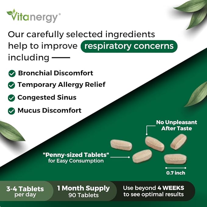 Sinus & Bronchial Health– Potent NAC, 90 Tablets-