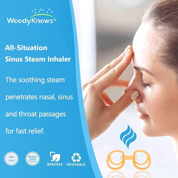 WoodyKnows Nasal Spray/Steam Inhaler, New Model 3Pack)