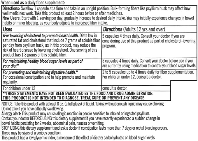 Quality Choice Daily Fiber Capsules 160 Count