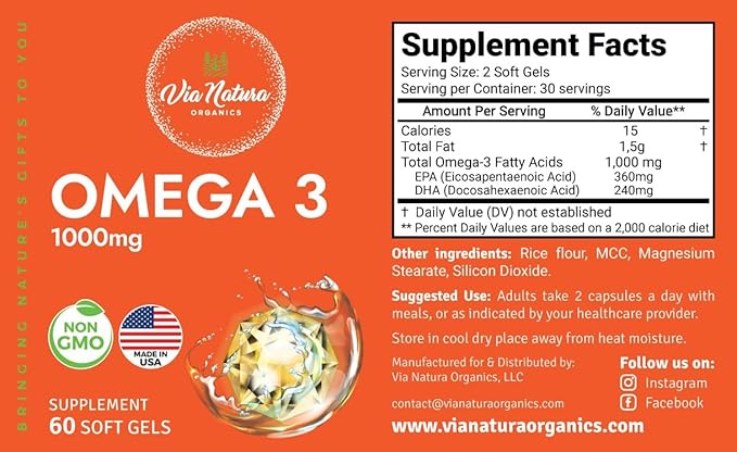 Omega 3 | 1000mg | Fish 60 Softgels