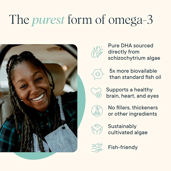 Ora Organic Vegan Omega 3 Supplement 500mg DHA 60 Capsules