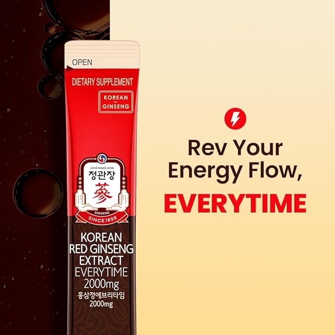 JungKwanJang Ginseng Everytime Extract Stick 2000mg, Brain 10 Count