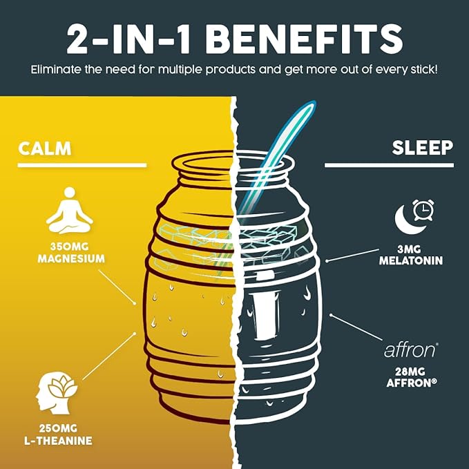 Salud 2-in-1 Calm and Sleep Support 15 Servings, 1g Sugar