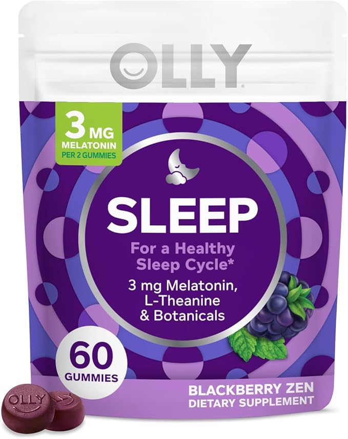 OLLY Sleep Gummy, 3 mg Melatonin, 30 Day 60 Count