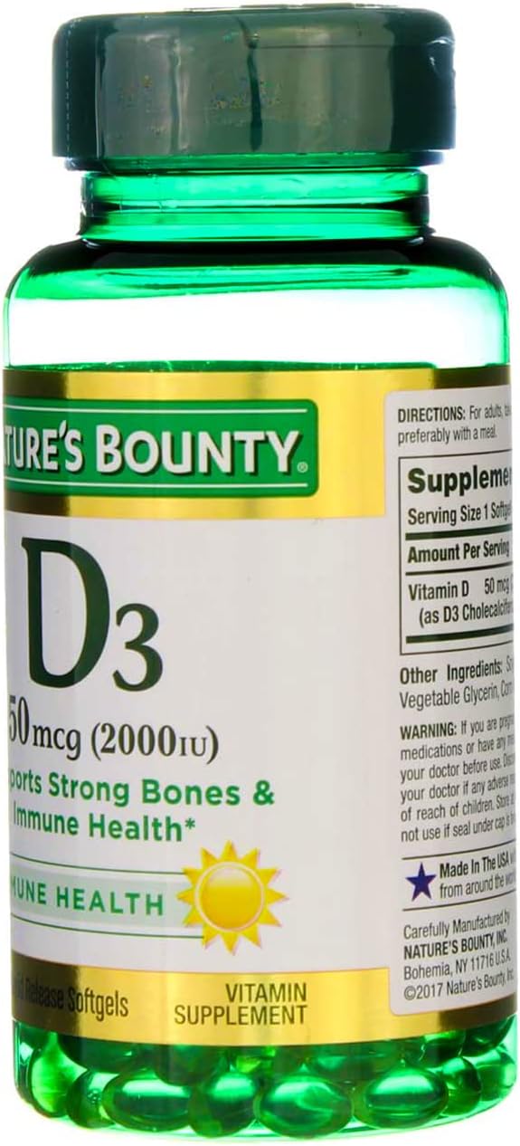 Nature's Bounty Vitamin D3 2000 IU 150 ea