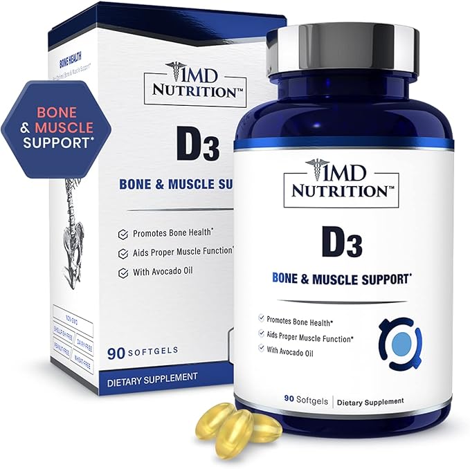 1MD Nutrition Vitamin D3 5000 IU Softgels 3-Month Supply