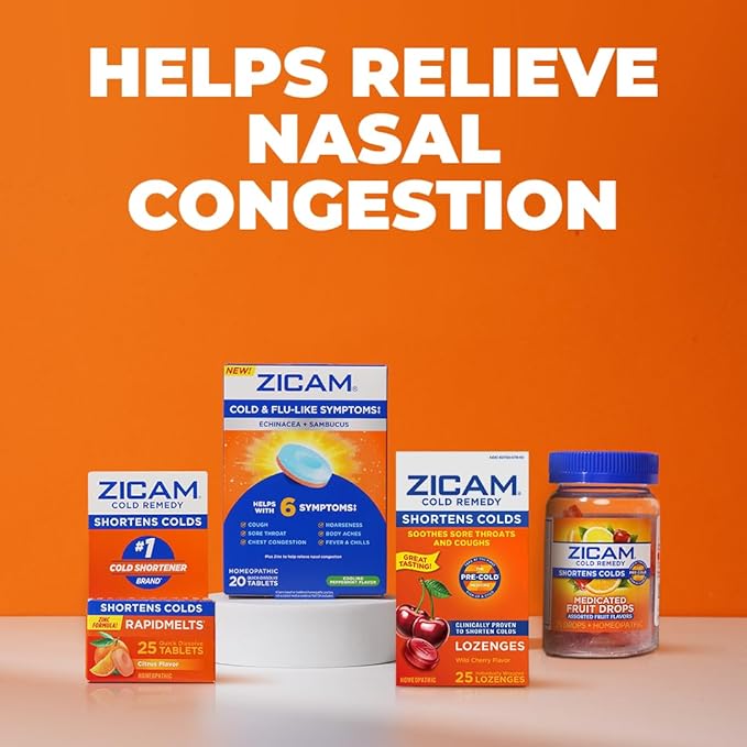 Zicam Cold Remedy Zinc Rapidmelts, Citrus 25 Count 1)