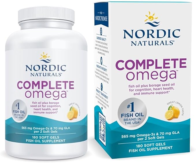 Nordic Naturals Complete Omega, Lemon Flavor 180 Soft 565 mg Omega-3 - 90 Servings