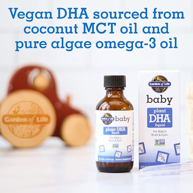 Garden of Life Baby DHA Drops, 600mg Omega 3 DHA 37.5 mL (1.26 fl