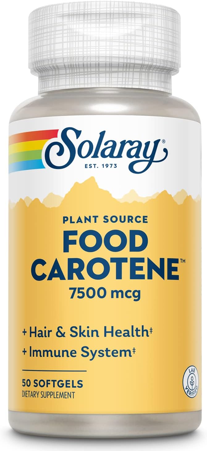 Solaray Food Carotene, Vitamin A as 25000IU | 50ct