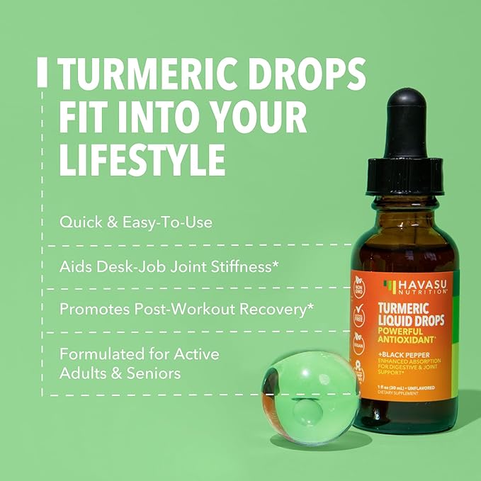Organic Liquid Turmeric Supplement with Black Pepper - Liquid Turmeric 1000mg Enhanced Absorption for Digestive & Joint Support - Non-GMO, Vegan Organic Turmeric Curcumin With Black Pepper, Unflavored