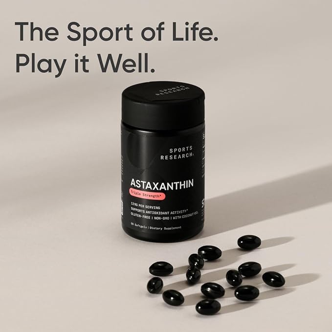 Sports Research Triple Strength Astaxanthin 12mg 60 Softgels