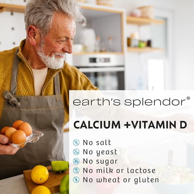Earth's Splendor Bone Health Support, (600mg Calcium, 120 Tablets)